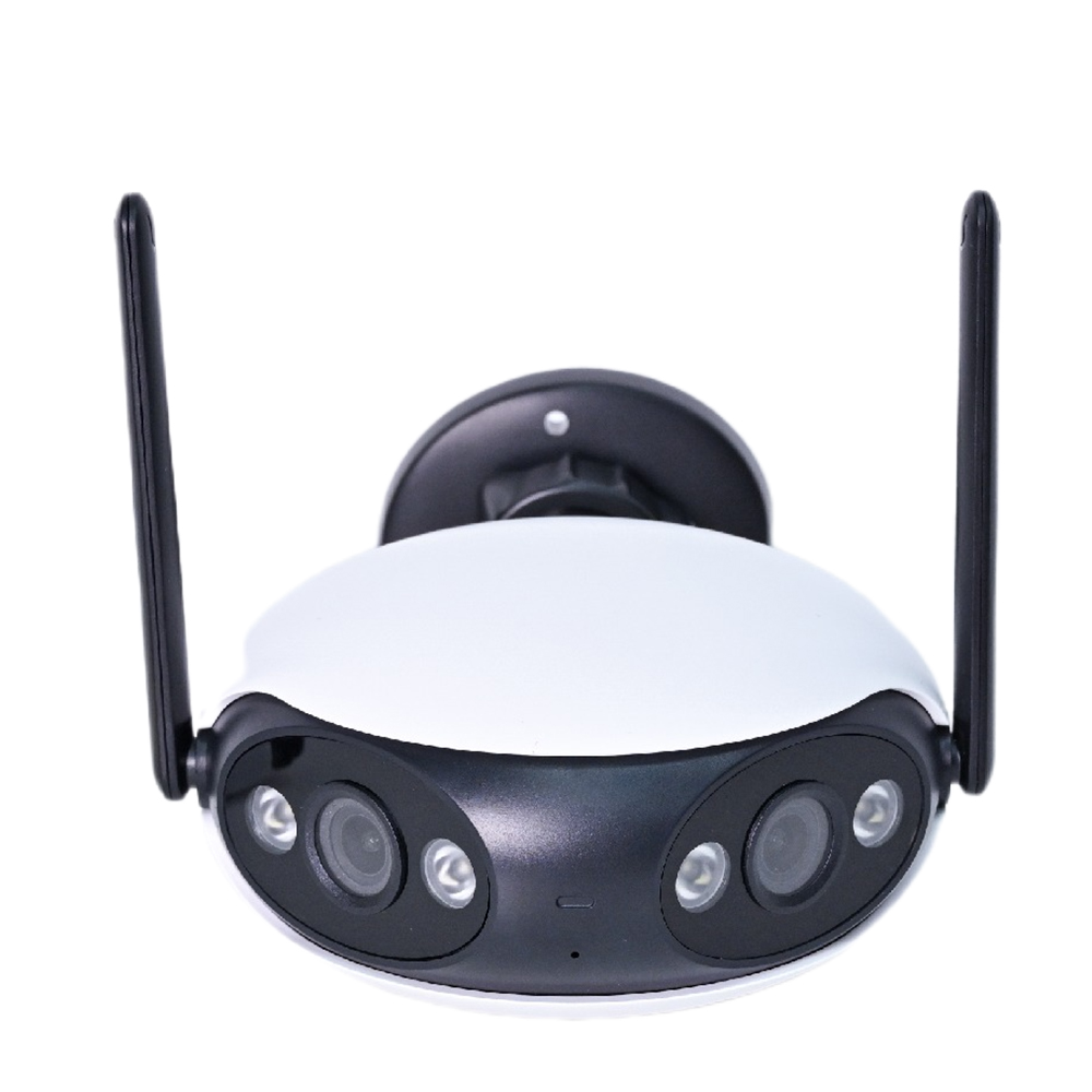 4MP Dual Lens Panoramic Fixed Network Camera Dual Lens 180 Degree Panoramic Surveillance CCTV Camera Wireless